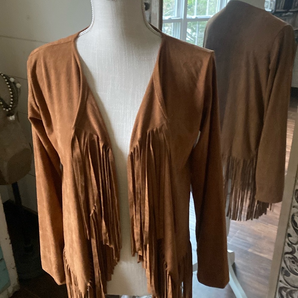 NWOT GRACE AND LACE FRINGE JACKET